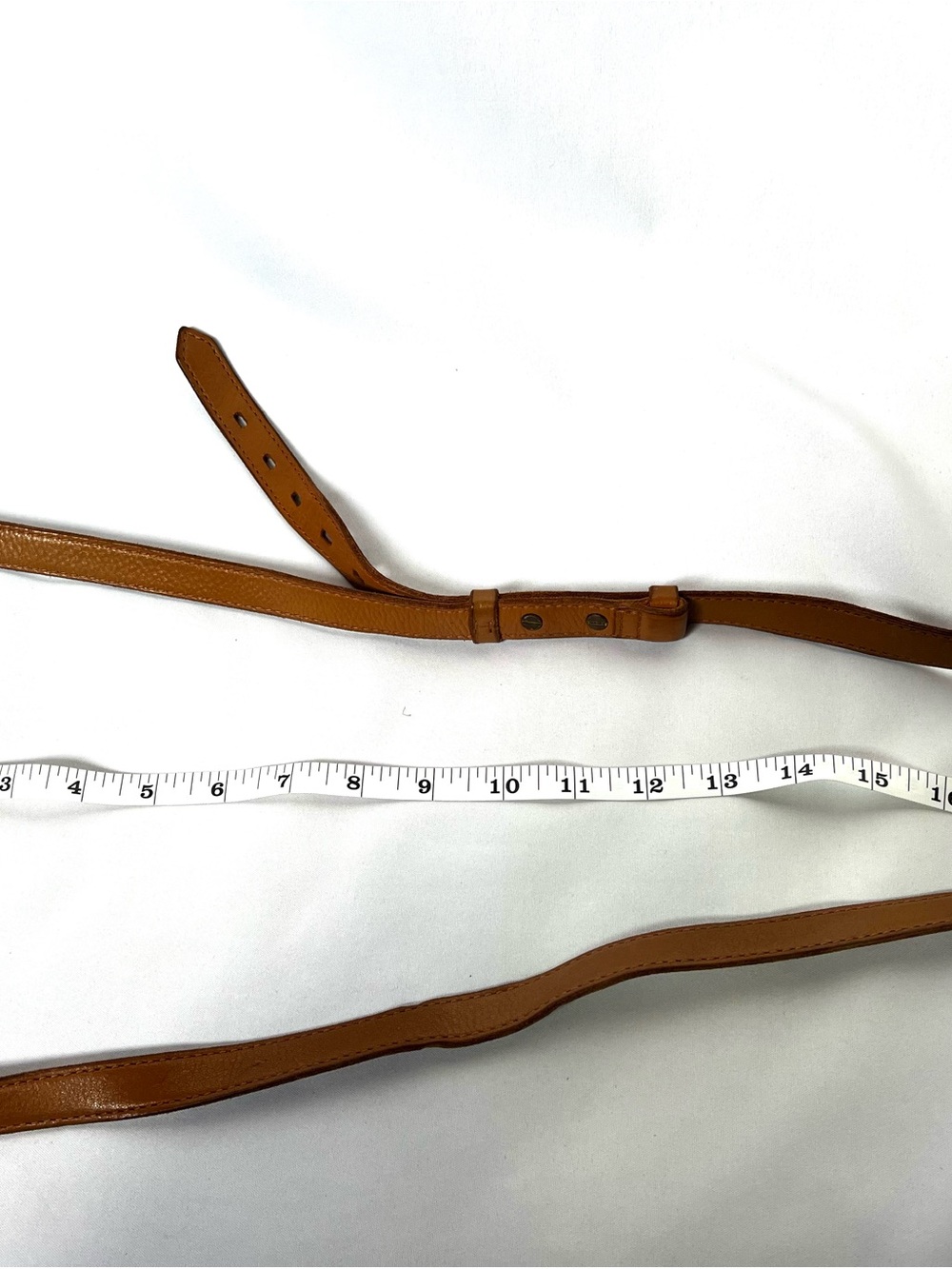 Madewell Woven Leather Crossbody Bag Cognac Brown Camera Bag Adjustable Strap - Picture 13 of 13